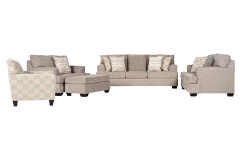 Chesterfield Sofa Set (3+2+1+ottoman+Accent chair)