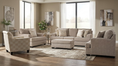 Chesterfield Sofa Set (3+2+1+ottoman+Accent chair)