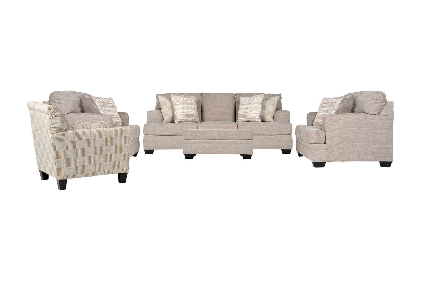 Chesterfield Sofa Set (3+2+1+ottoman+Accent chair)