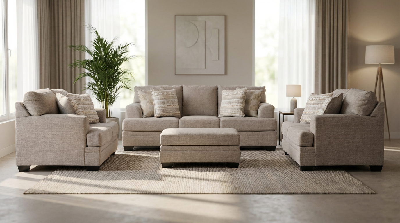 Chesterfield Sofa Set (3+2+2+ottoman)
