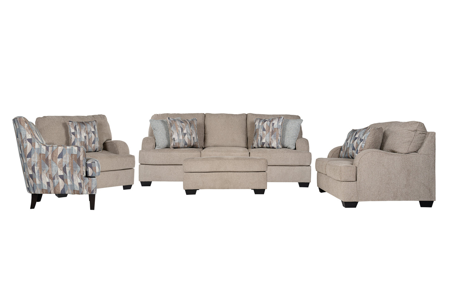 Branwyn Sofa set (3+2+1+ottoman+Accent chair)