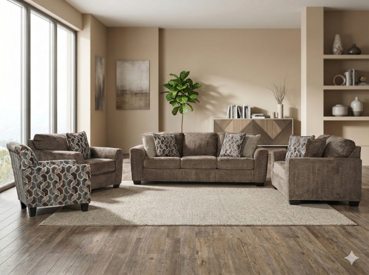 Noxfern Sofa set (3+2+1) + Accent Chair