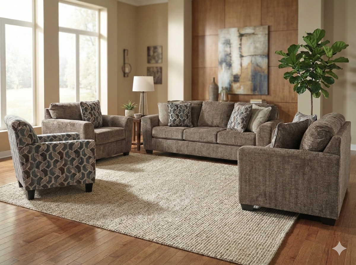 Noxfern Sofa set (3+2+1) + Accent Chair