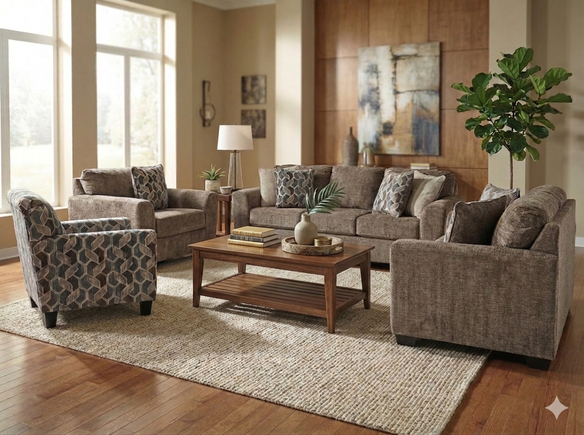 Noxfern Sofa set (3+2+1) + Accent Chair
