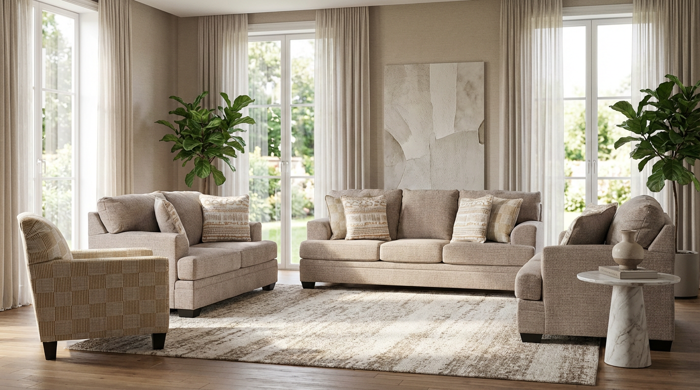 Chesterfield Sofa Set (3+2+2+Accent chair)