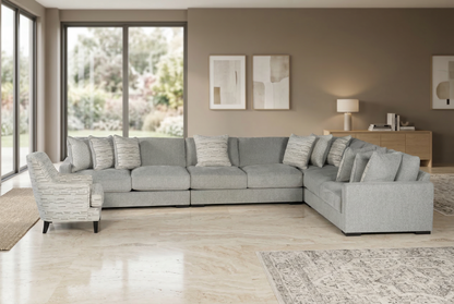 Zephen 4-piece Sectional Sofa Set + Accent Chair