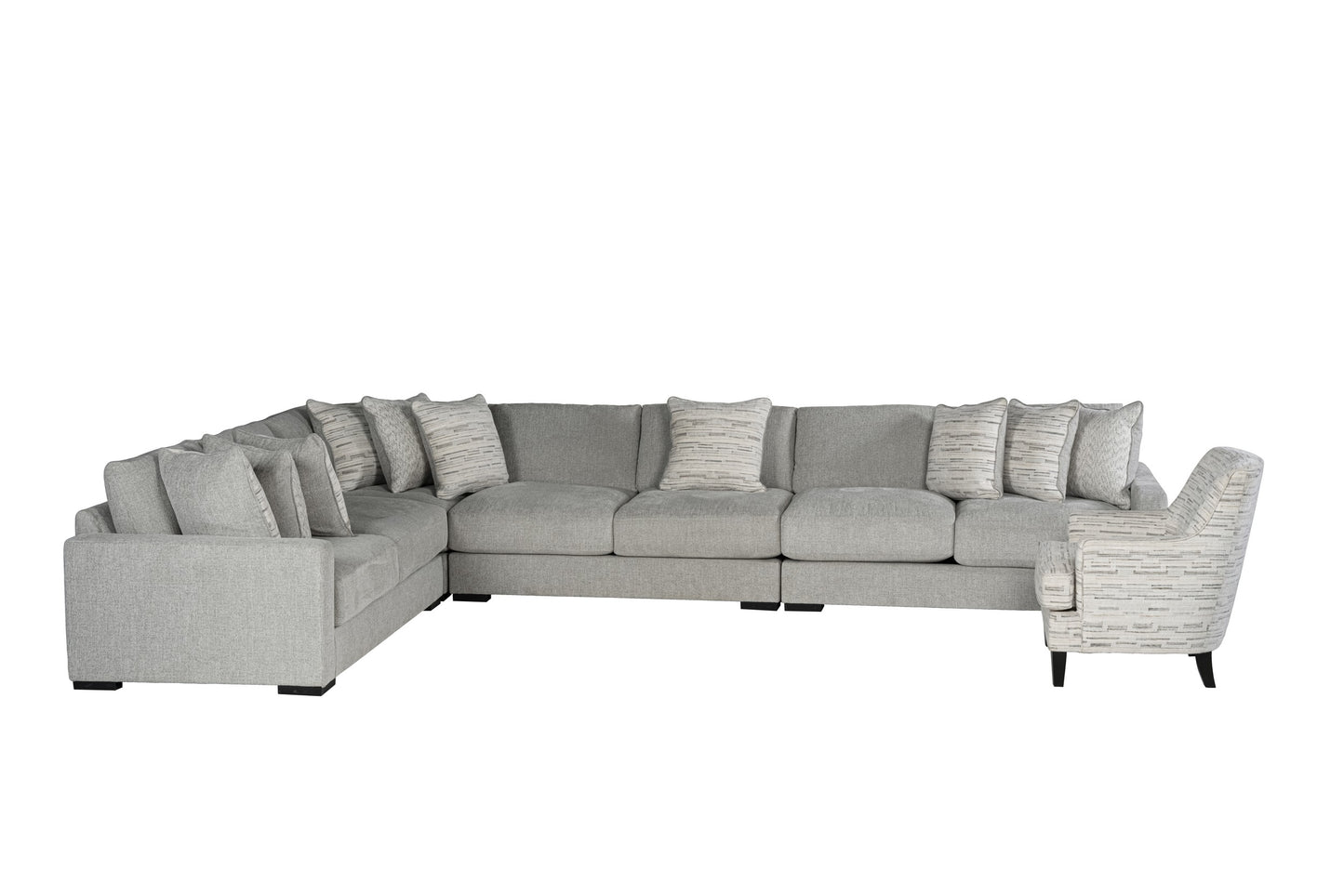 Zephen 4-piece Sectional Sofa Set + Accent Chair