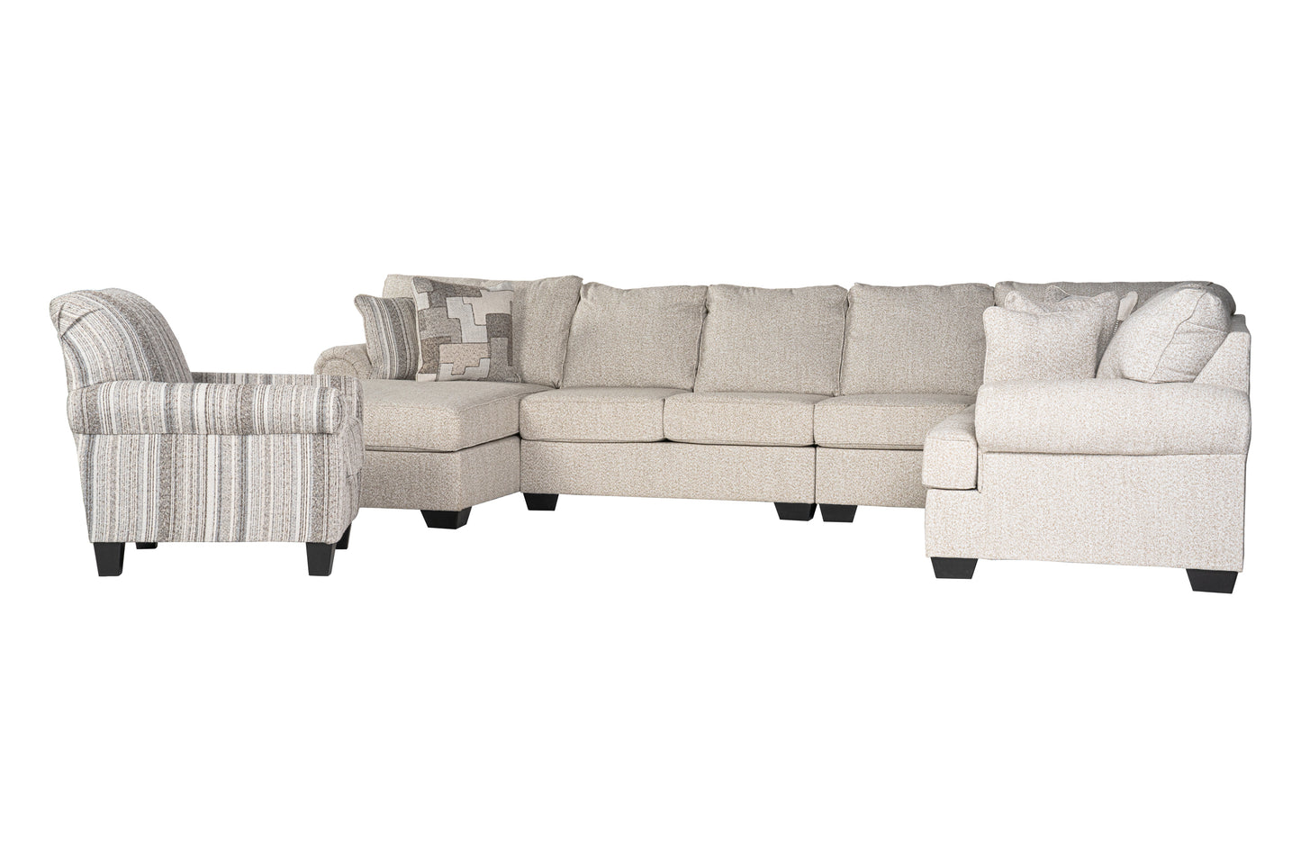 Veloura 5-piece Sectional Sofa Set + Accent Chair