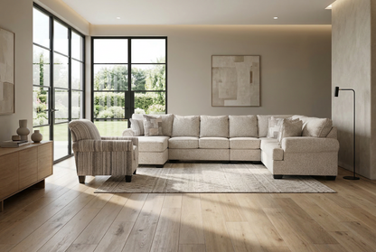 Veloura 5-piece Sectional Sofa Set + Accent Chair