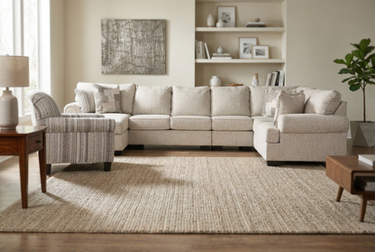 Veloura 5-piece Sectional Sofa Set + Accent Chair