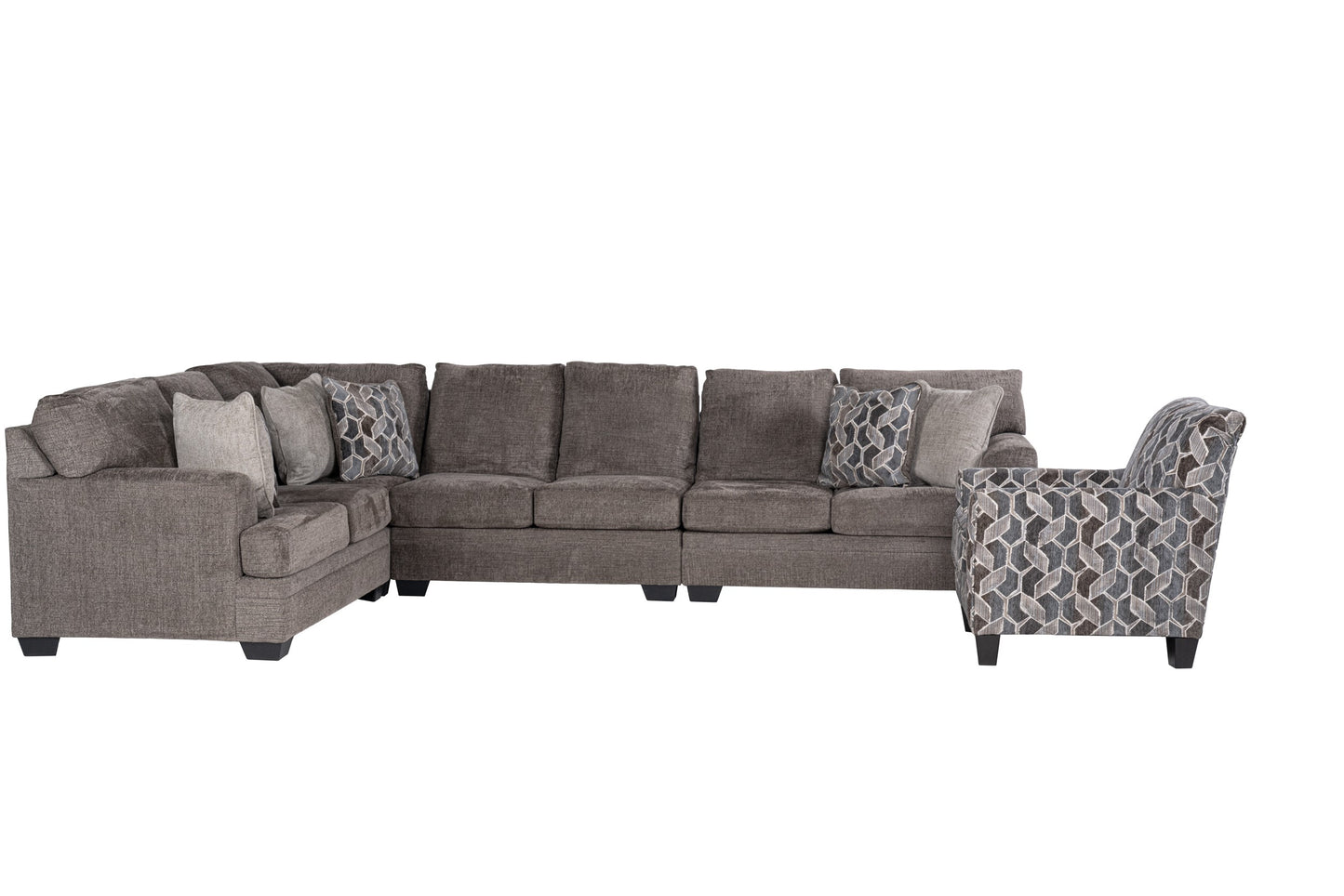 Avellin 4-piece Sectional Sofa Set + Accent Chair