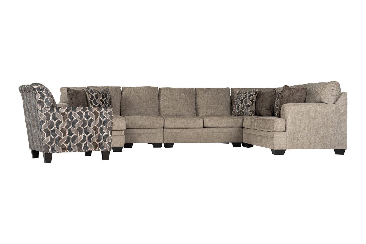 Zarell 5-piece Sectional Sofa Set + Accent Chair