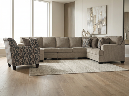Zarell 5-piece Sectional Sofa Set + Accent Chair
