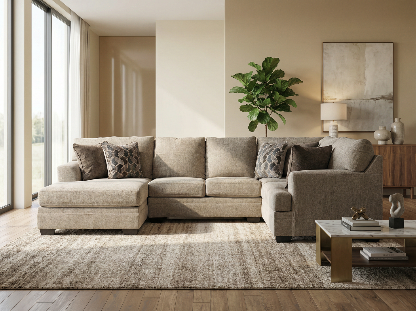 Zarell 4-piece Sectional Sofa Set