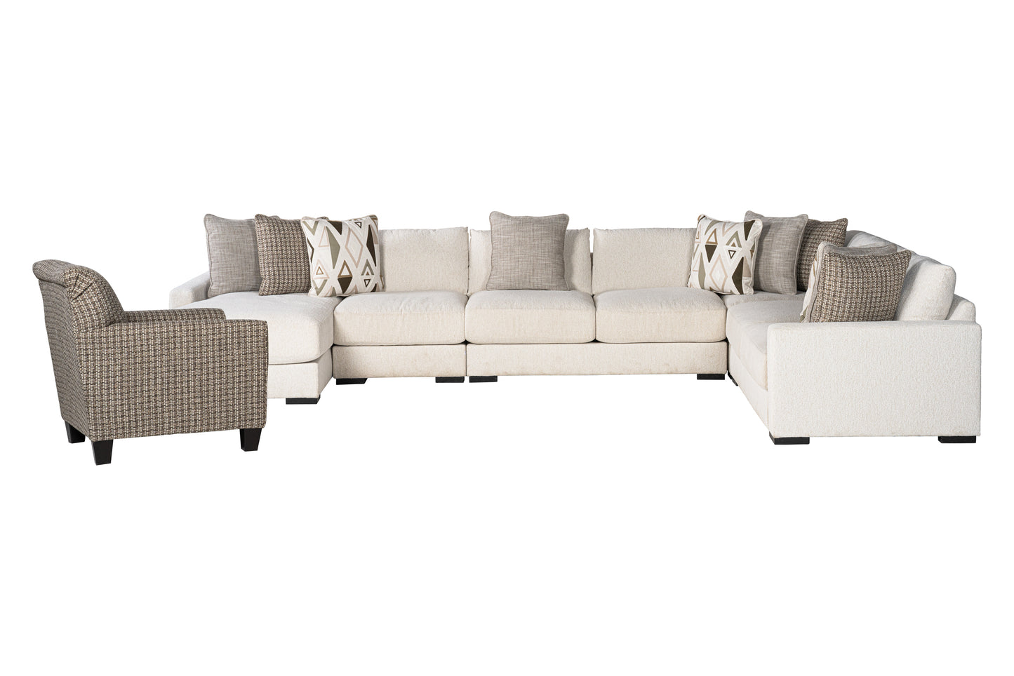 Brivelle 5-piece Sectional Sofa Set + Accent Chair