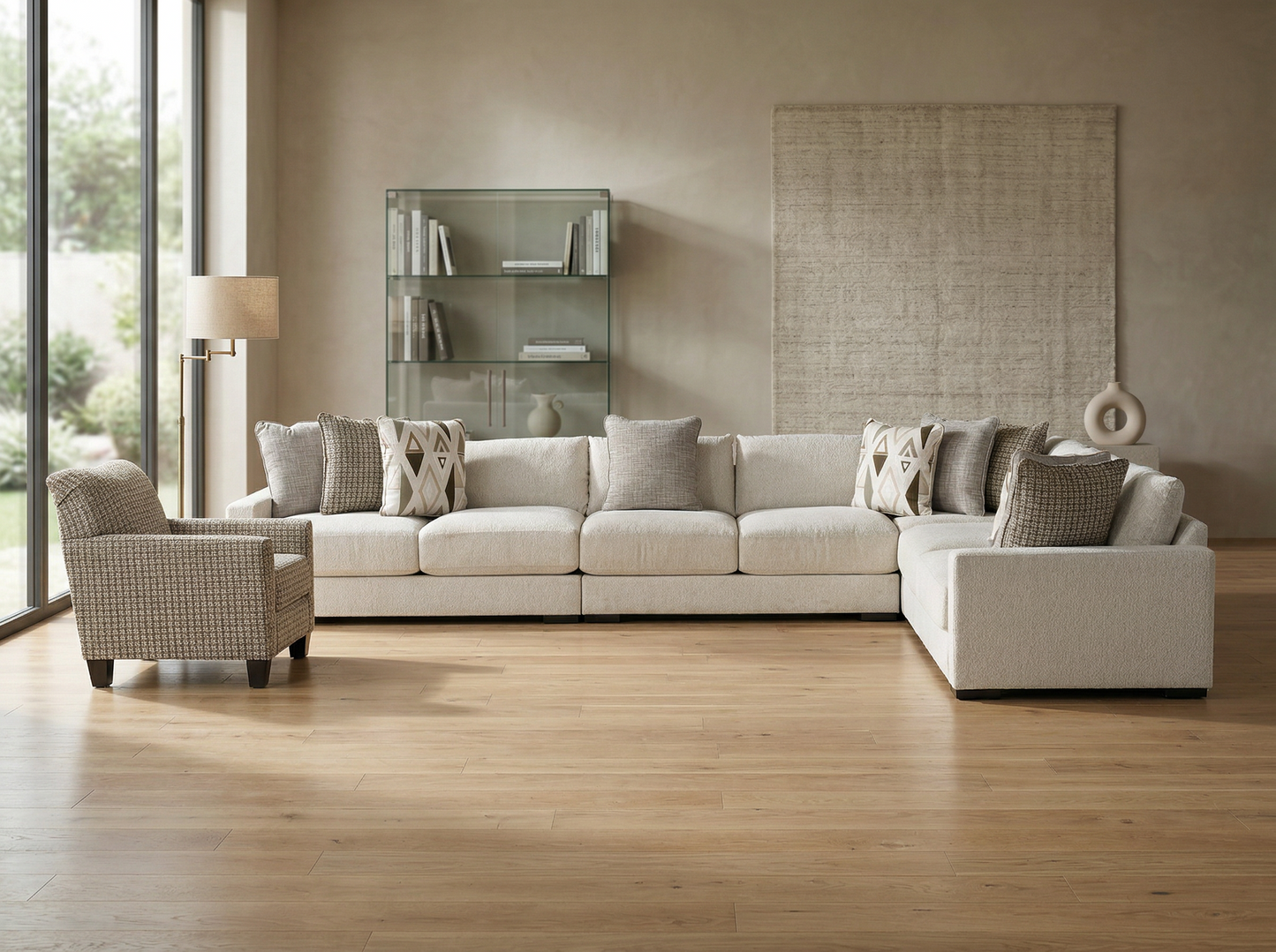 Brivelle 4-piece Sectional Sofa Set + Accent Chair