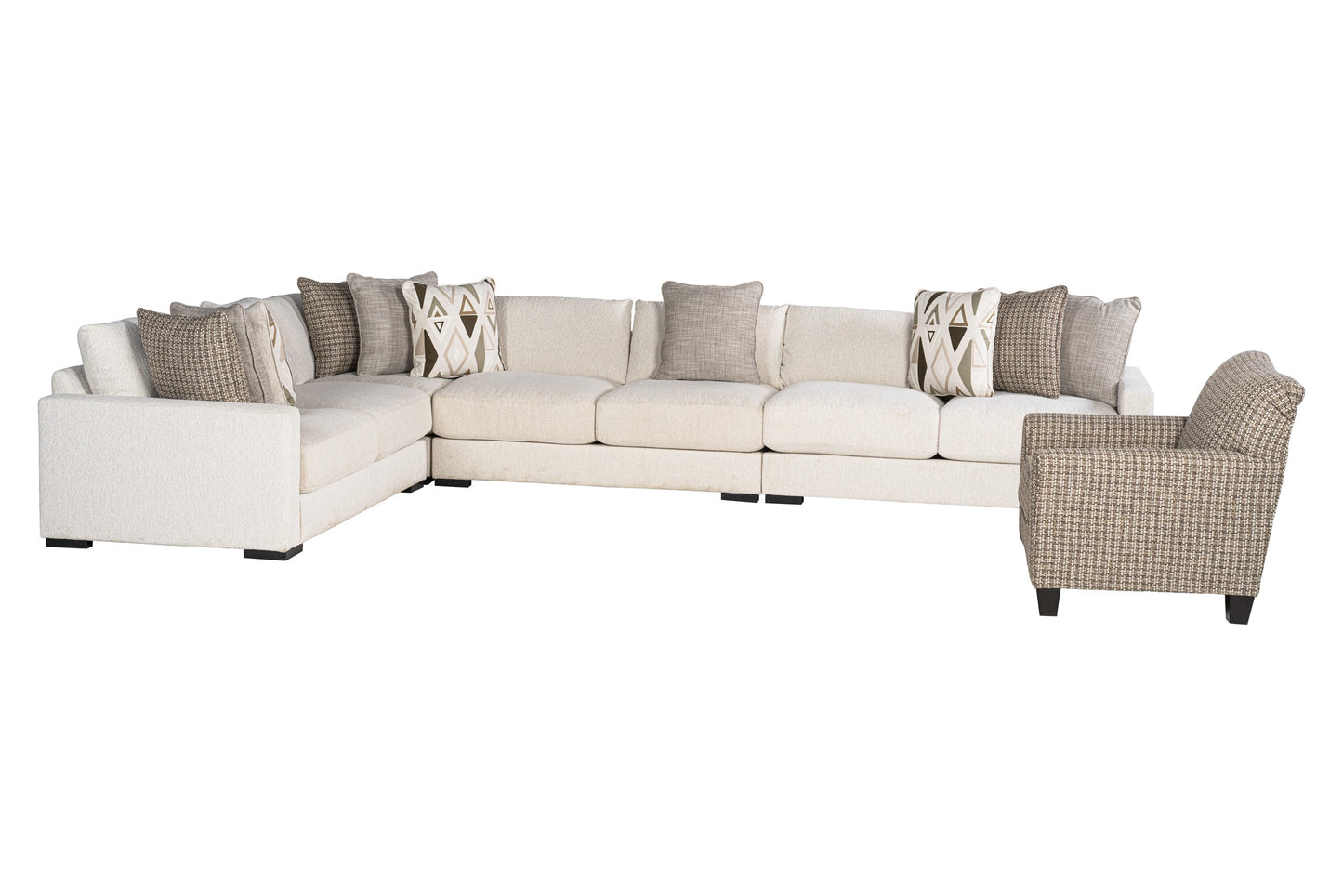 Brivelle 4-piece Sectional Sofa Set + Accent Chair