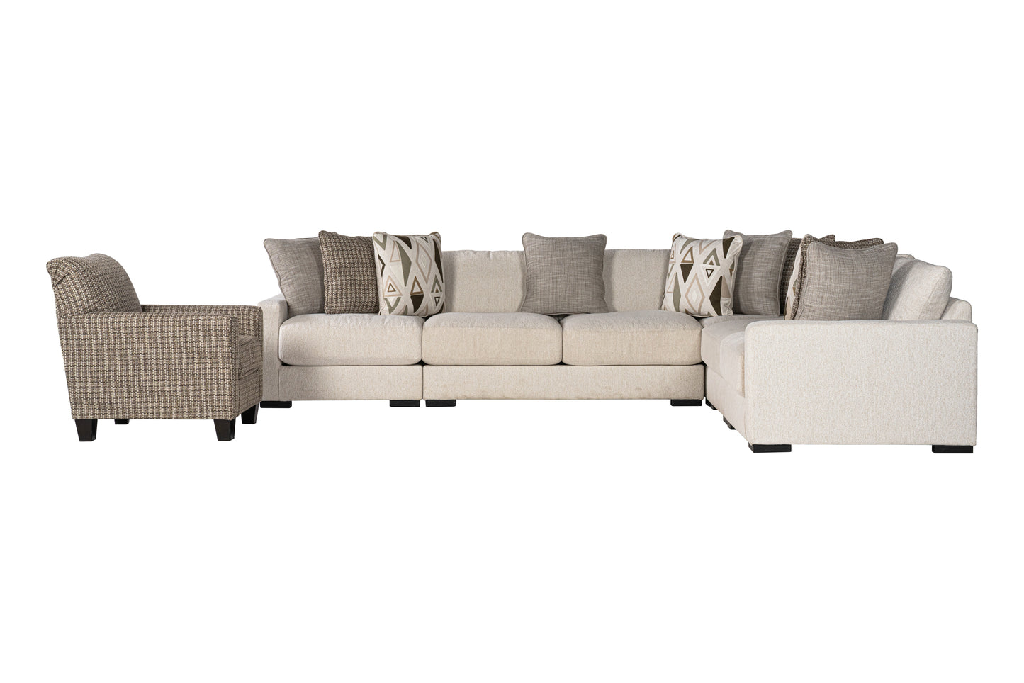 Brivelle 5-piece Sectional Sofa Set + Accent Chair