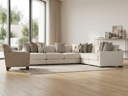 Brivelle 5-piece Sectional Sofa Set + Accent Chair