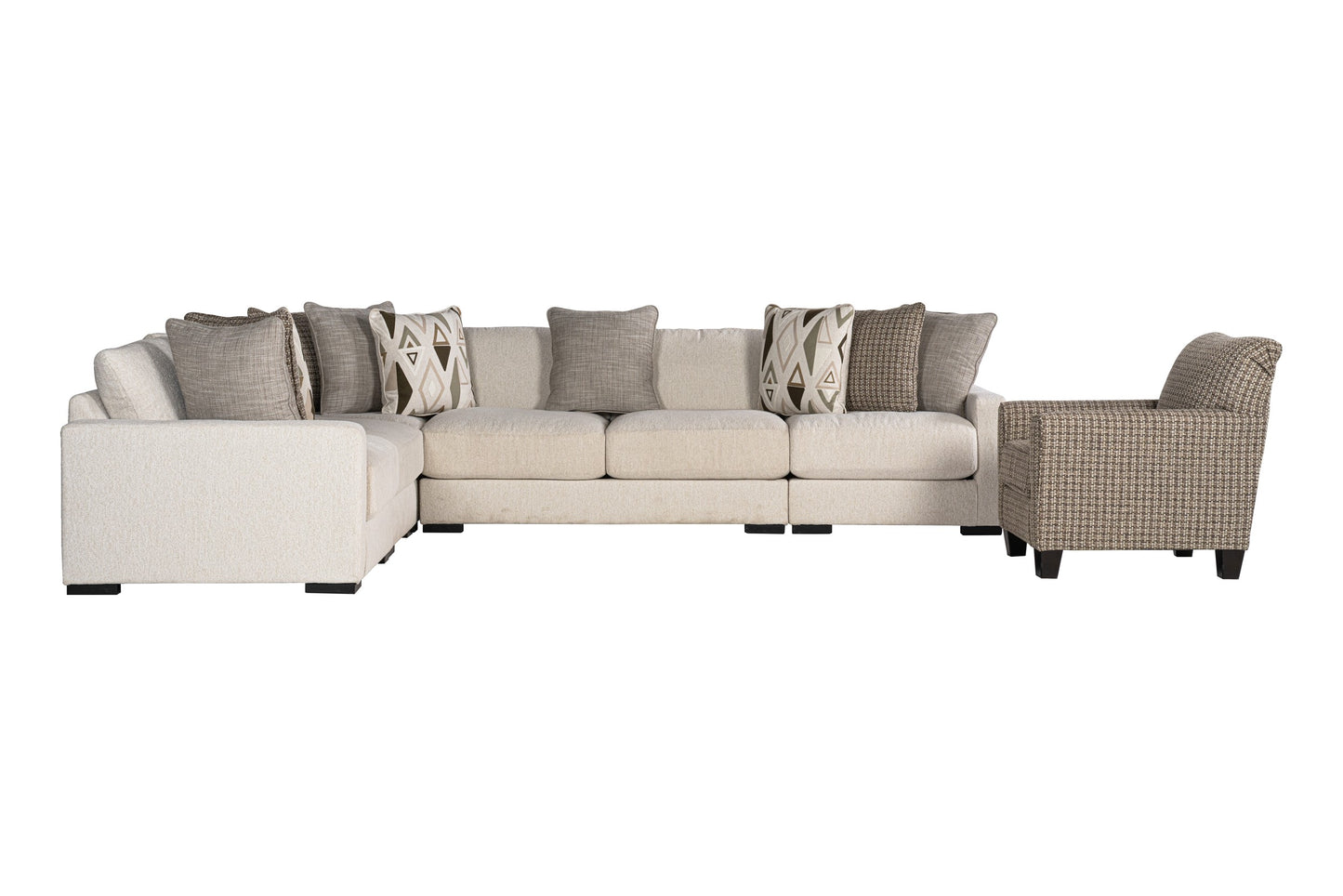 Brivelle 5-piece Sectional Sofa Set + Accent Chair