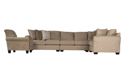 Valentina 4-piece Sectional Sofa Set + Accent Chair