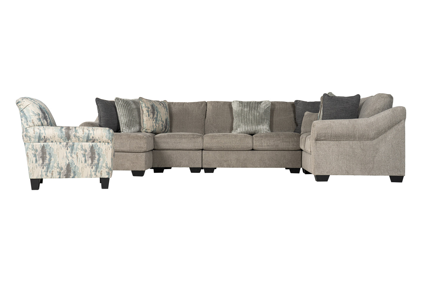 Aurelis 5-piece Sectional Sofa Set + Accent Chair