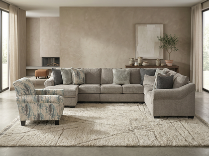 Aurelis 5-piece Sectional Sofa Set + Accent Chair