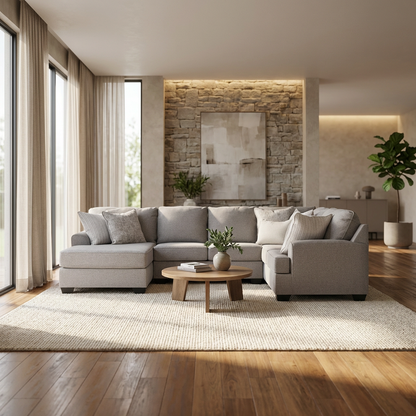 King Cushion 4-piece Sectional Sofa Set