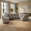 King Cushion 5-piece Sectional Sofa Set + Accent Chair