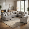 King Cushion 5-piece Sectional Sofa Set + Accent Chair