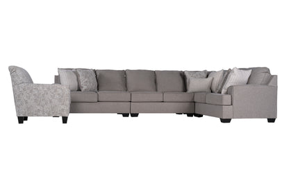 King Cushion 5-piece Sectional Sofa Set + Accent Chair