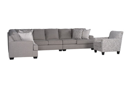 King Cushion 5-piece Sectional Sofa Set + Accent Chair