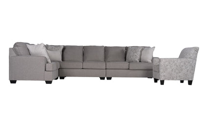 King Cushion 5-piece Sectional Sofa Set + Accent Chair