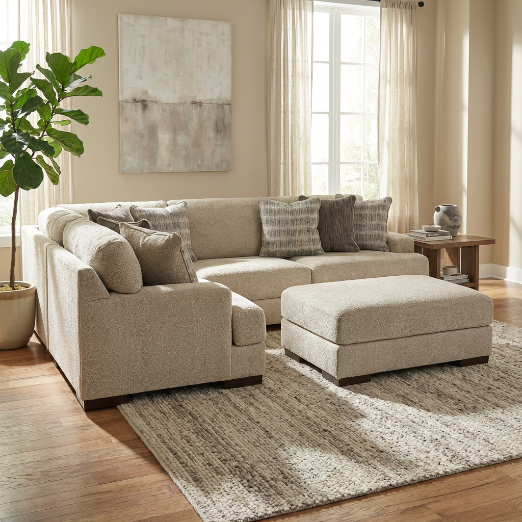 Zyraen 3-piece Sectional Sofa Set + Ottoman