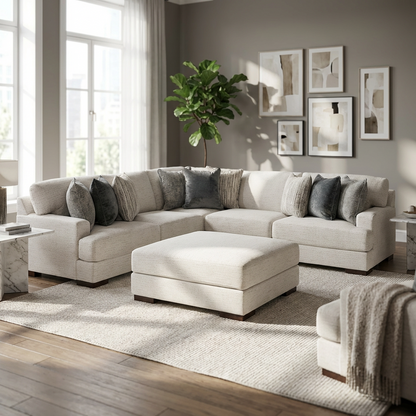 Ormira 3-piece Sectional Sofa Set + Ottoman