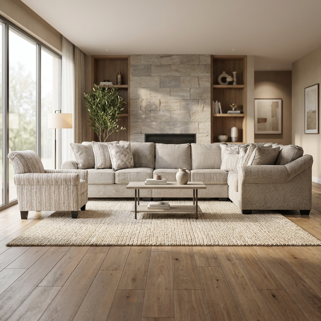 Camaby 4-piece Sectional Sofa Set + Accent Chair