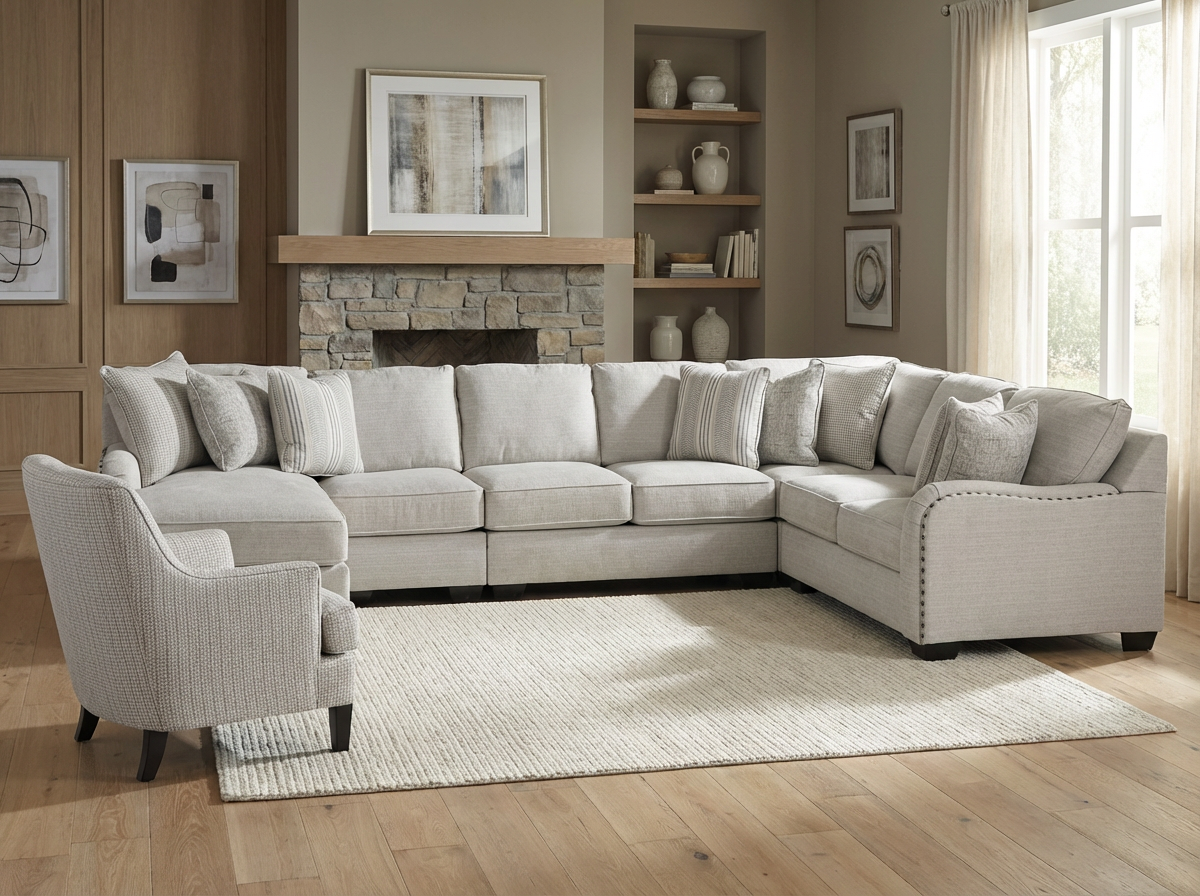 Rylix 5-piece Sectional Sofa Set + Accent Chair