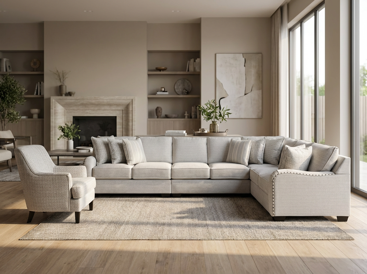 Rylix 4-piece Sectional Sofa Set + Accent Chair