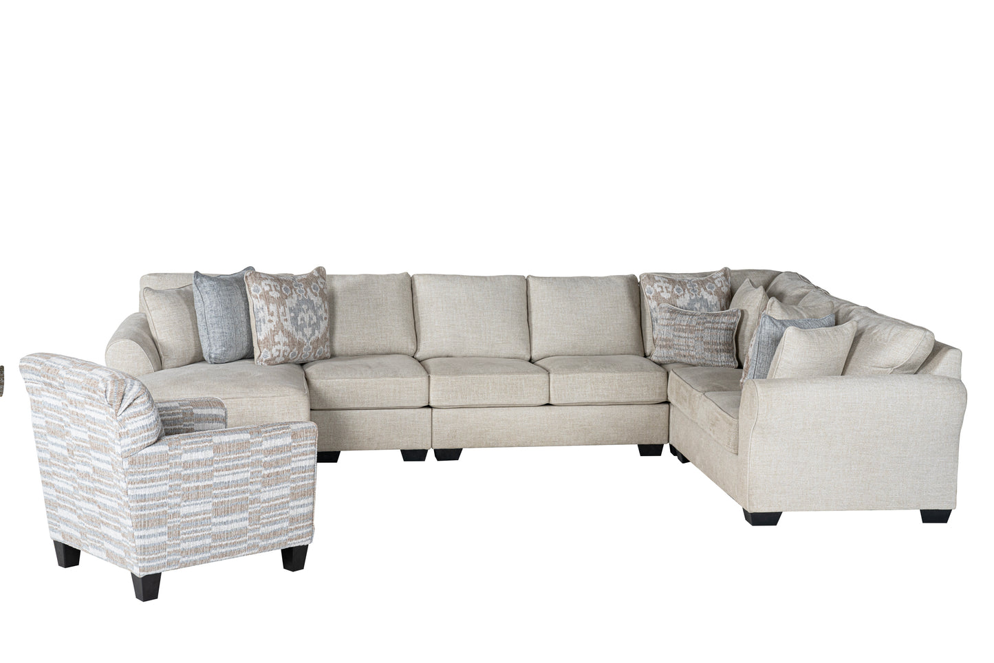 Windsor 5-piece Sectional Sofa Set + Accent Chair