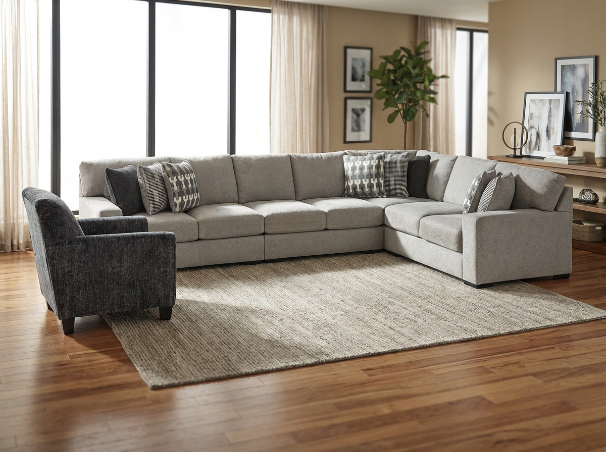 Beaumont 4-piece Sectional Sofa Set + Accent Chair