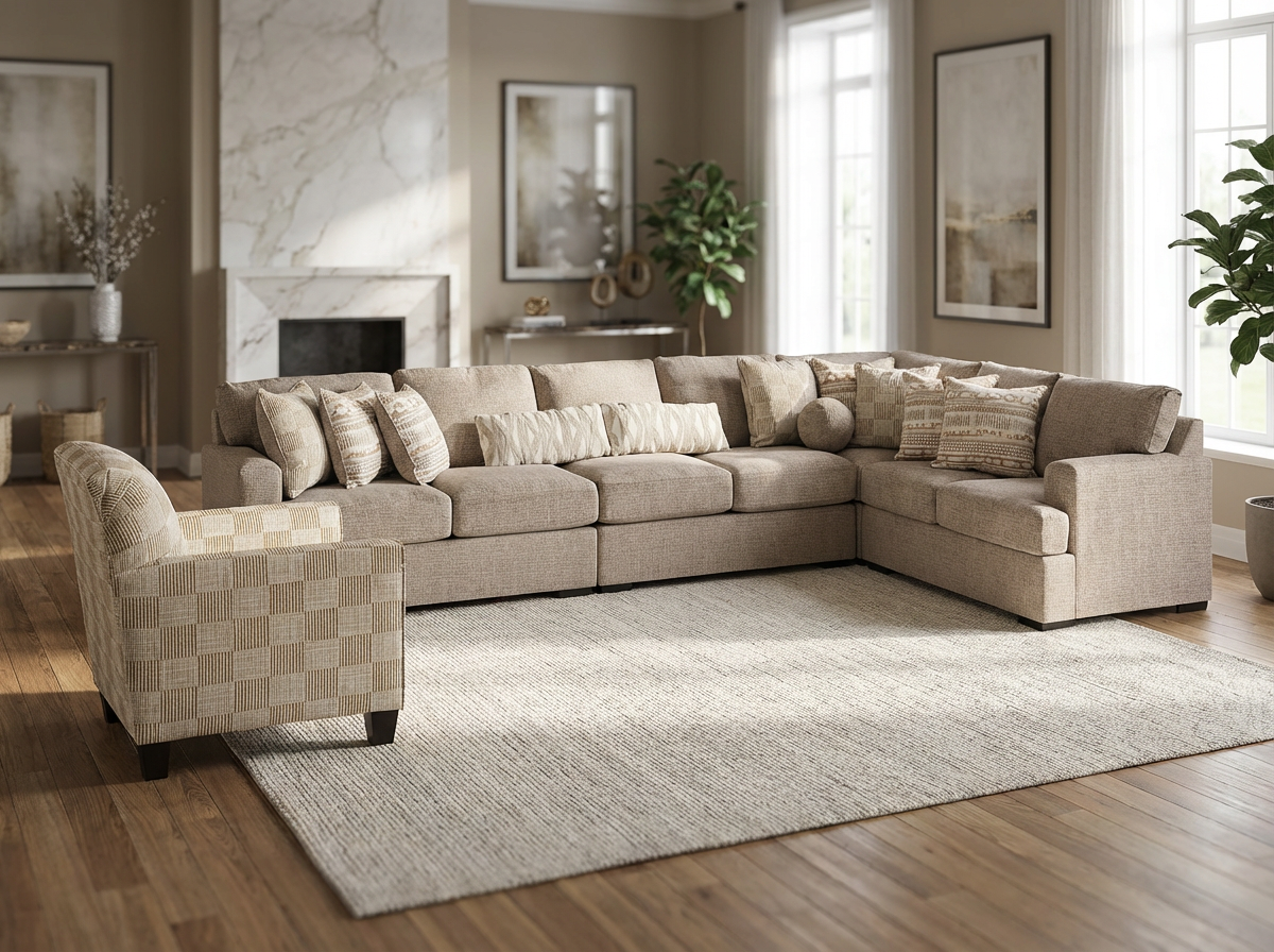 Lawson 4-piece Sectional Sofa Set + Accent Chair