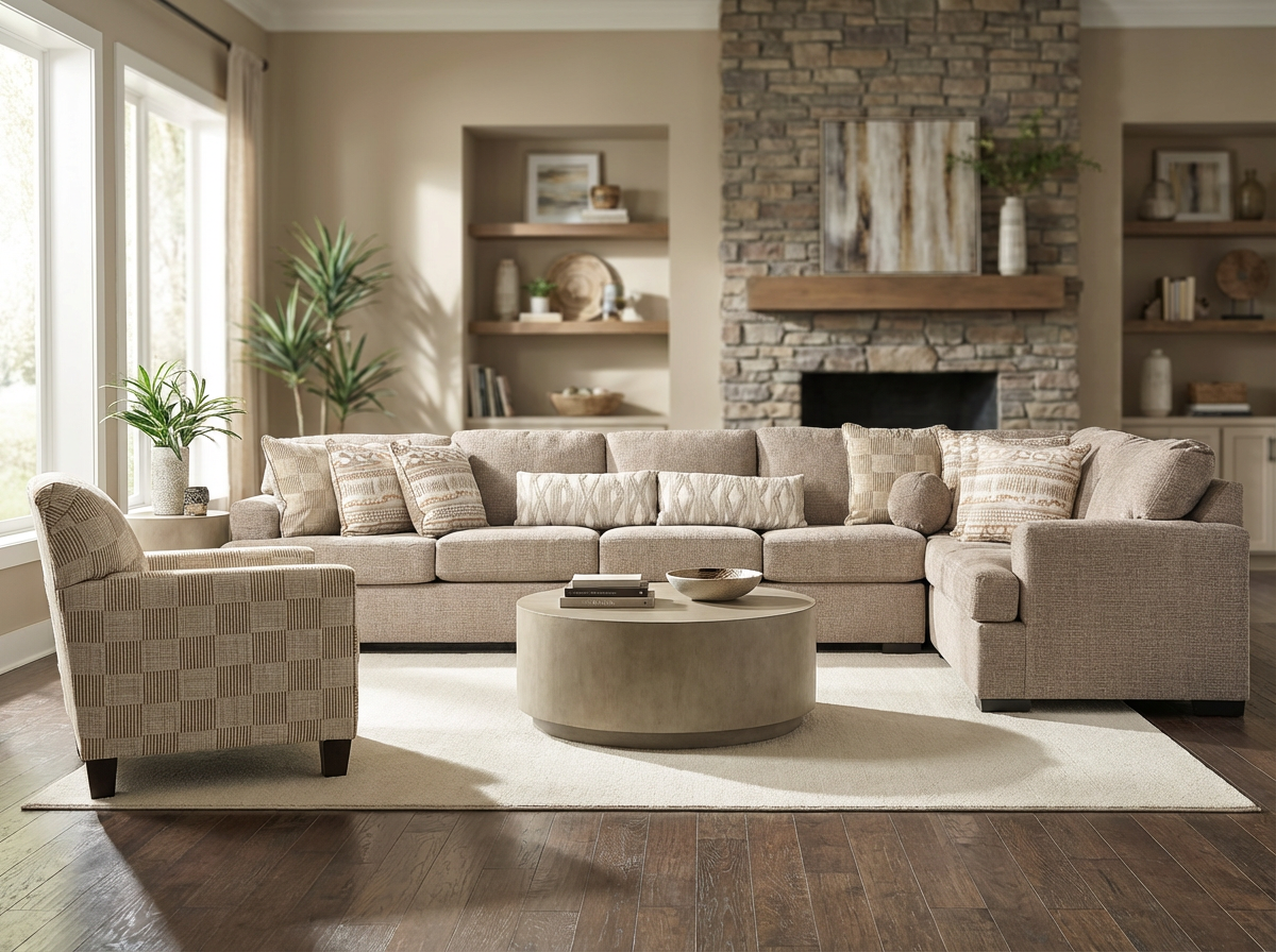 Lawson 4-piece Sectional Sofa Set + Accent Chair