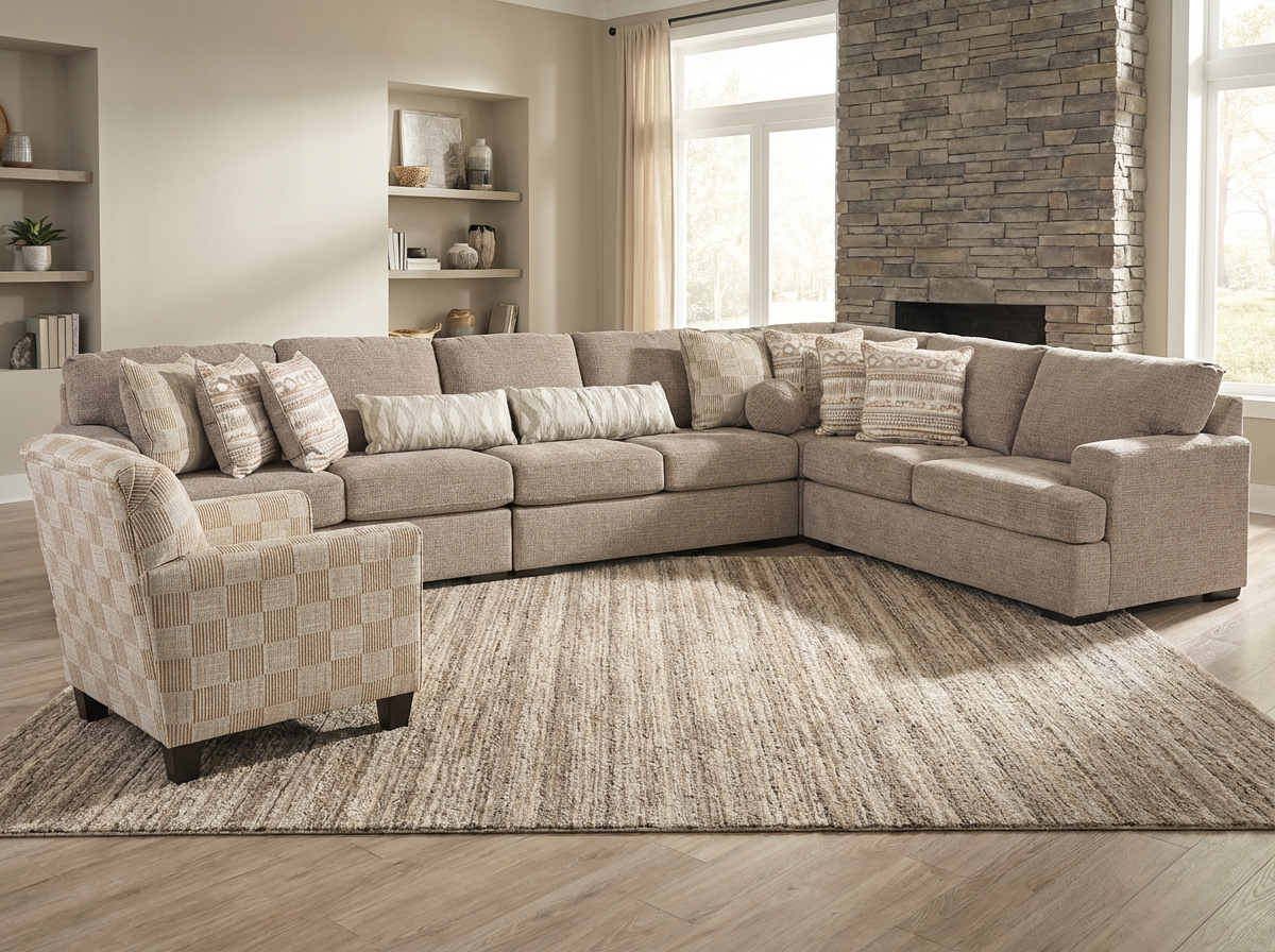 Lawson 4-piece Sectional Sofa Set + Accent Chair