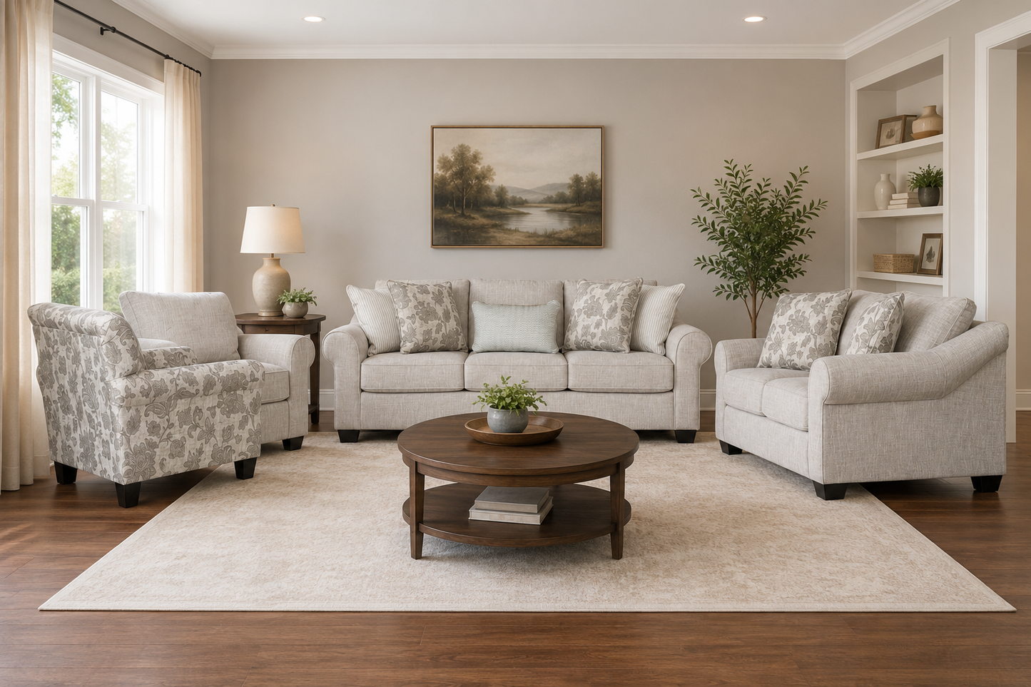 Captain Comfy Sofa Set (3+2+1+Accent chair)
