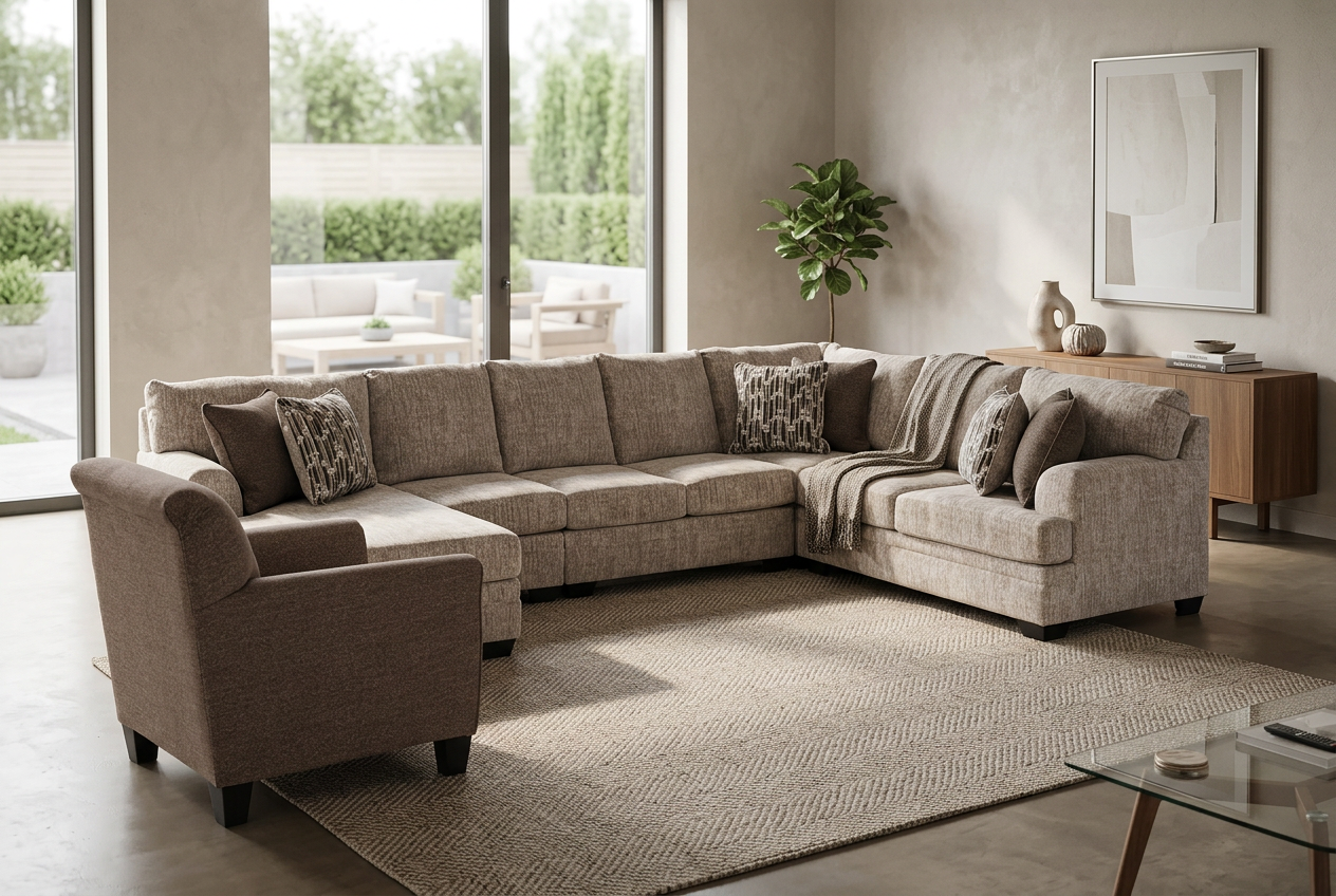 Seraphina 5-piece Sectional Sofa Set + Accent Chair