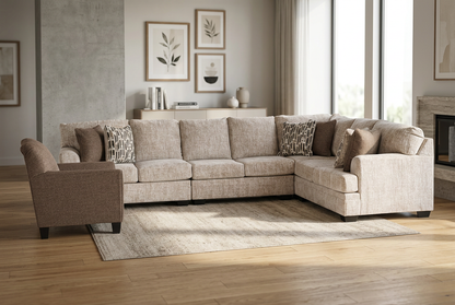 Seraphina 4-piece Sectional Sofa Set + Accent Chair