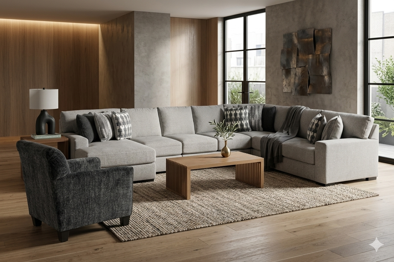 Beaumont 5-piece Sectional Sofa Set + Accent Chair