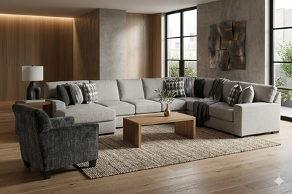 Beaumont 5-piece Sectional Sofa Set + Accent Chair