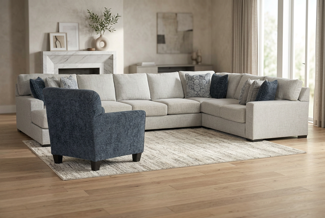 Celeste 5-piece Sectional Sofa Set + Accent Chair