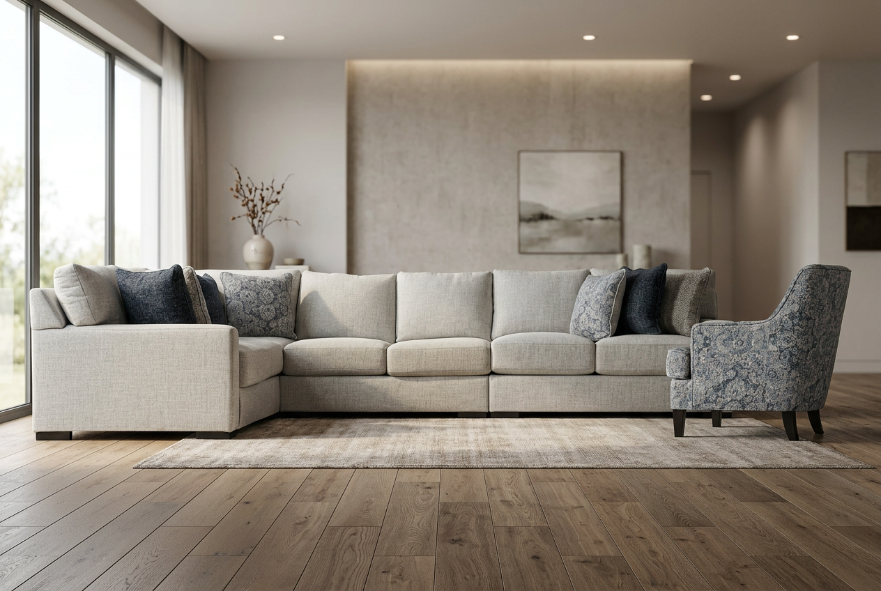 Celeste 4-piece Sectional Sofa Set + Accent Chair